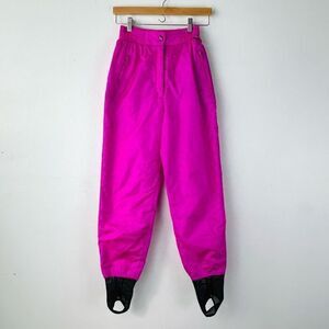 Vintage Edelweiss Skiwear Hot Pink Ski Pant Stirrup Size Ladies 10
